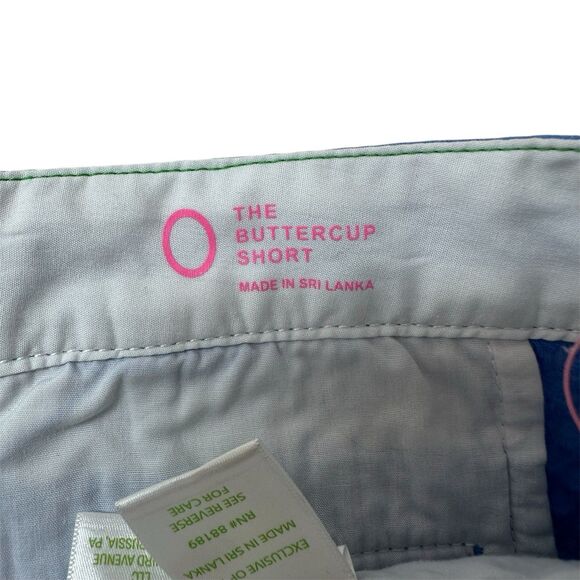 Lilly Pulitzer The Buttercup Shorts Scalloped Blue Textured Size 0 Preppy Summer - Picture 11 of 12